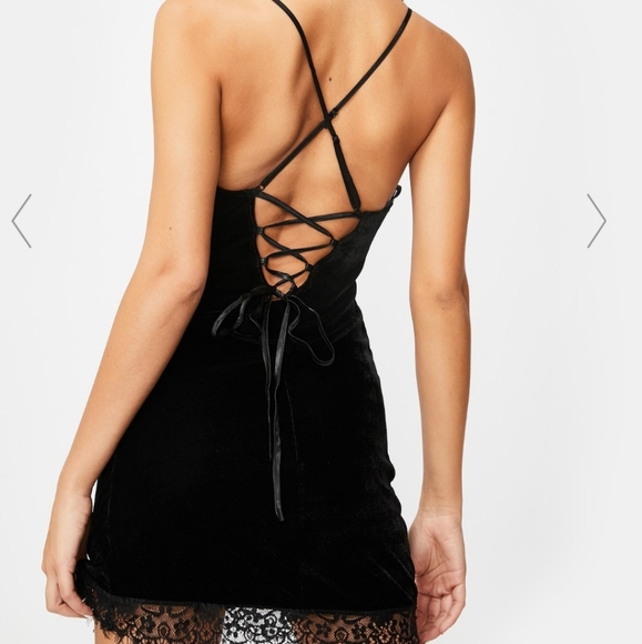 SoldOut Dolls Kill Mysterious Lover Velvet Chemise - Picture 4 of 6